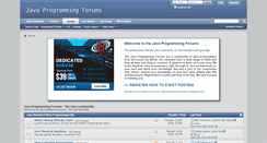 Desktop Screenshot of javaprogrammingforums.com